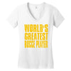 world greatest bocce Women's V-Neck T-Shirt