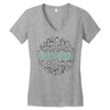 go vegan 3 Women's V-Neck T-Shirt