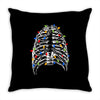 skeleton christmas tree Throw Pillow