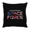 United States Space Force American Flag Throw Pillow