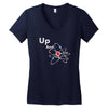 up and atom funny science best product Women's V-Neck T-Shirt