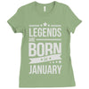 legends are born in january Ladies Fitted T-Shirt