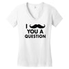 i mustache you a question Women's V-Neck T-Shirt