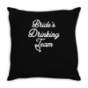 bride's drinking team diamond ring bachelorette Throw Pillow