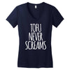 tofu never screams Women's V-Neck T-Shirt