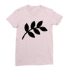 daun hitam Ladies Fitted T-Shirt