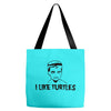 i like turtles t shirt s m l xl 2xl 3xl funny zombie kid humor geeky n Tote Bags