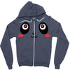 panda face Zipper Hoodie