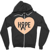 Hope With Heart Zipper Hoodie