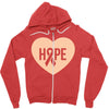 Hope With Heart Zipper Hoodie