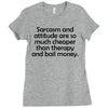 sarcasm and attitude Ladies Fitted T-Shirt
