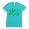 go vegan Ladies Fitted T-Shirt