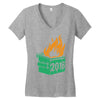 2016 dumpster fire Women's V-Neck T-Shirt