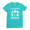 Life Is Better Around The Campfire Ladies Fitted T-Shirt