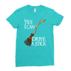 yes i can drive stick Ladies Fitted T-Shirt