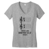 13/8 6/4 These Are Difficult Times Women's V-Neck T-Shirt
