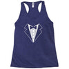 tuxedo fancy dress funny Racerback Tank
