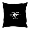 black guns matter Throw Pillow
