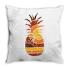 pineapple and beach Throw Pillow