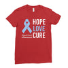 hope love cure stomach cancer awareness Ladies Fitted T-Shirt