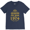 queens are born in 1974 V-Neck Tee