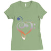 music expresses clef heart girls Ladies Fitted T-Shirt