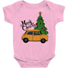 merry christmas car Baby Bodysuit