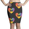 Lgbt Heart Pencil Skirts