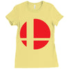 smash bros tribute unisex vinyl Ladies Fitted T-Shirt