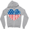 usa flag 2 Zipper Hoodie