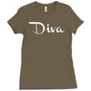 diva funny Ladies Fitted T-Shirt
