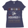 santa aquarius christmas ugly t shirts Ladies Fitted T-Shirt