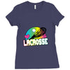 neon lacrosse Ladies Fitted T-Shirt