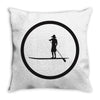 woman single Throw Pillow