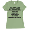 Smartass September Girl Ladies Fitted T-Shirt
