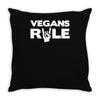 vegans rule Throw Pillow