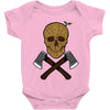 skull wood Baby Onesie