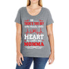 There's This Boy Who Stole My Heart He Calls Me Momma Ladies Curvy T-Shirt