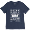 Born In June V-Neck Tee