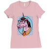 unicorn nerd graphic Ladies Fitted T-Shirt