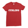 curling Ladies Fitted T-Shirt