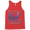 my cat and i stay in tonight Tank Top