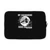 my dachshund rides shotgun Laptop sleeve
