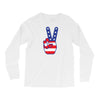 Peace Sign Hand Long Sleeve Shirts