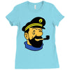captain haddock tintin cartoon comic Ladies Fitted T-Shirt