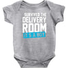 survived the delivery room it's a boy Baby Onesie