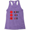 money bad love Racerback Tank