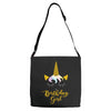 birthday unicorn girl. Adjustable Strap Totes