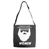 people without beard Adjustable Strap Totes