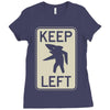 keep left shark Ladies Fitted T-Shirt
